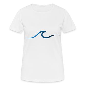 Wave wave surfing - Women's Breathable T-Shirt - white - Front - AI Model Female 172 dark (172cm)