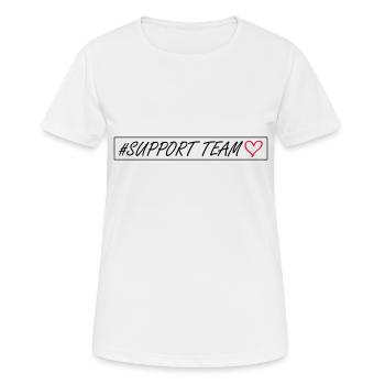 Support Team Heart - Women's Breathable T-Shirt - white - Front - AI Model Female 172 dark (172cm)