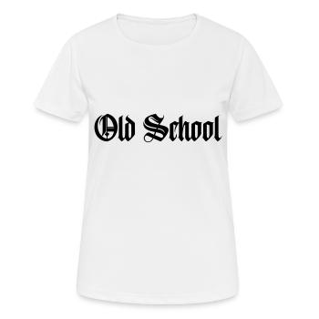 old school - Frauen T-Shirt atmungsaktiv - Weiß - Vorne - AI Model Female 172 dark (172cm)