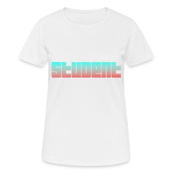 Logo de l’étudiant - T-shirt respirant Femme - blanc - Devant - AI Model Female 172 dark (172cm)