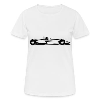 racing car - Women's Breathable T-Shirt - white - Front - AI Model Female 172 dark (172cm)