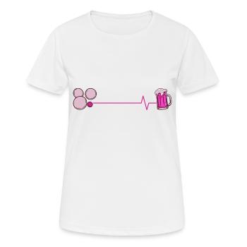Pétanque und Bierkrug Bier - Frauen T-Shirt atmungsaktiv - Weiß - Vorne - AI Model Female 172 dark (172cm)