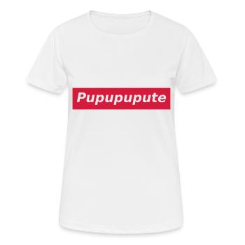 Pupupupute - T-shirt respirant Femme - blanc - Devant - AI Model Female 172 dark (172cm)