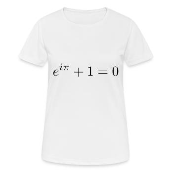 Identité d'Euler - T-shirt respirant Femme - blanc - Devant - AI Model Female 172 dark (172cm)
