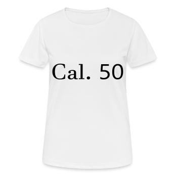 Cal. 50 - Women's Breathable T-Shirt - white - Front - AI Model Female 172 dark (172cm)