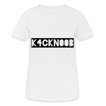 k4ckn00b - kackn00b ... gaming stuff - Frauen T-Shirt atmungsaktiv - Weiß - Vorne - AI Model Female 172 dark (172cm)
