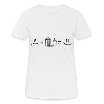 Malheur plus le cinéma est heureux - Cinéma, film, film - T-shirt respirant Femme - blanc - Devant - AI Model Female 172 dark (172cm)