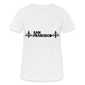 San Francisco - T-shirt respirant Femme - blanc - Devant - AI Model Female 172 dark (172cm)