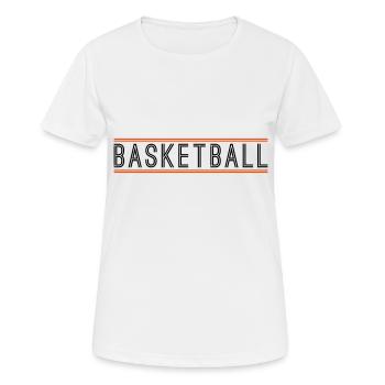 logo de basketball a frappé le but dans le panier de lancer net sp - T-shirt respirant Femme - blanc - Devant - AI Model Female 172 dark (172cm)