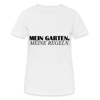 mein garten - Frauen T-Shirt atmungsaktiv - Weiß - Vorne - AI Model Female 172 dark (172cm)