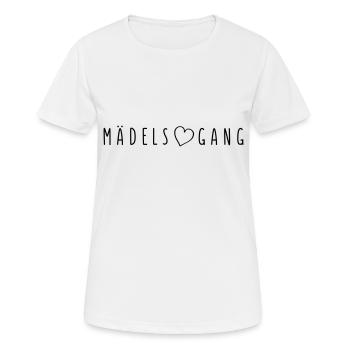 maedels gang herz design - Frauen T-Shirt atmungsaktiv - Weiß - Vorne - AI Model Female 172 dark (172cm)
