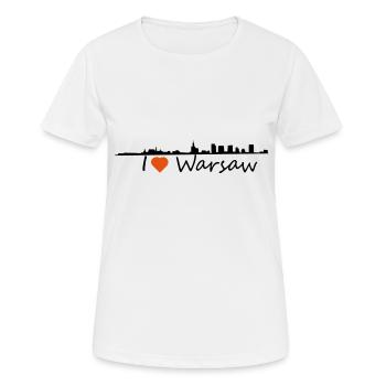 J'adore Varsovie - T-shirt respirant Femme - blanc - Devant - AI Model Female 172 dark (172cm)