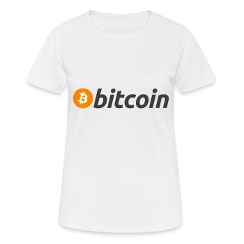 Bitcoin BTC: Offizielles Logo - Frauen T-Shirt atmungsaktiv - Weiß - Vorne - AI Model Female 172 dark (172cm)