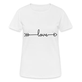 Pfeil Liebe Love Herz Herzpfeil - Frauen T-Shirt atmungsaktiv - Weiß - Vorne - AI Model Female 172 dark (172cm)