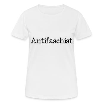 Antifaschist - Antifa - Rassismus - Widerstand - Frauen T-Shirt atmungsaktiv - Weiß - Vorne - AI Model Female 172 dark (172cm)