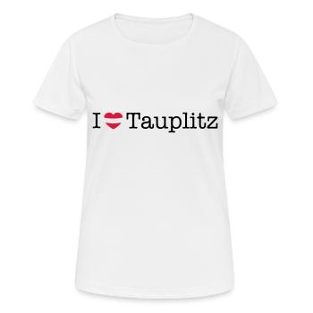 I love Tauplitz - Frauen T-Shirt atmungsaktiv - Weiß - Vorne - AI Model Female 172 dark (172cm)
