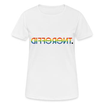 différent - T-shirt respirant Femme - blanc - Devant - AI Model Female 172 dark (172cm)