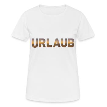 Urlaub Strand Sonnenuntergang Ferien Sommer Sonne - Frauen T-Shirt atmungsaktiv - Weiß - Vorne - AI Model Female 172 dark (172cm)