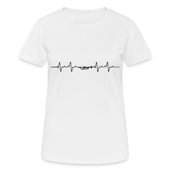 Trompete Herzschlag Trompete Geschenk - Frauen T-Shirt atmungsaktiv - Weiß - Vorne - AI Model Female 172 dark (172cm)
