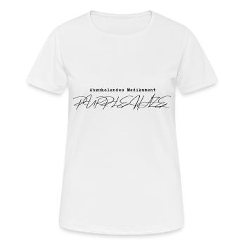 Abzuholendes Medikament: Purple H - Frauen T-Shirt atmungsaktiv - Weiß - Vorne - AI Model Female 172 dark (172cm)
