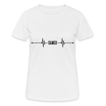 Jeu PC de jeu - T-shirt respirant Femme - blanc - Devant - AI Model Female 172 dark (172cm)