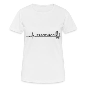 Stadtkind Ostw - Frauen T-Shirt atmungsaktiv - Weiß - Vorne - AI Model Female 172 dark (172cm)