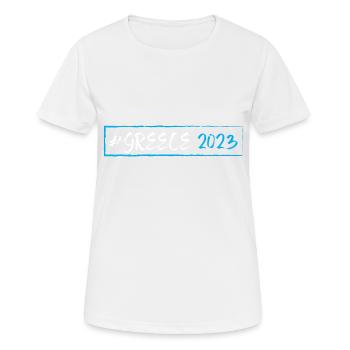 Greece 2023 - Frauen T-Shirt atmungsaktiv - Weiß - Vorne - AI Model Female 172 dark (172cm)