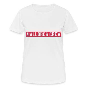 Mallorca Crew - Frauen T-Shirt atmungsaktiv - Weiß - Vorne - AI Model Female 172 dark (172cm)