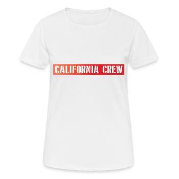 Équipage californien - T-shirt respirant Femme - blanc - Devant - AI Model Female 172 dark (172cm)
