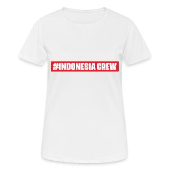Indonesia Crew - Frauen T-Shirt atmungsaktiv - Weiß - Vorne - AI Model Female 172 dark (172cm)