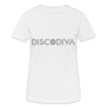 Disco Diva Discoball Look Années 70 - T-shirt respirant Femme - blanc - Devant - AI Model Female 172 dark (172cm)