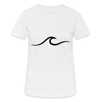 Vague vague Surf Eau Rat Surfer - T-shirt respirant Femme - blanc - Devant - AI Model Female 172 dark (172cm)