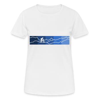 mountainbike rechtecke blue - Frauen T-Shirt atmungsaktiv - Weiß - Vorne - AI Model Female 172 dark (172cm)
