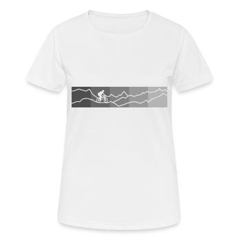 mountainbike rechtecke grau - Frauen T-Shirt atmungsaktiv - Weiß - Vorne - AI Model Female 172 dark (172cm)