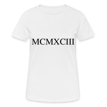 1993 - Women's Breathable T-Shirt - white - Front - AI Model Female 172 dark (172cm)