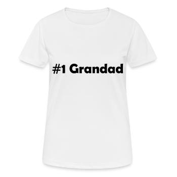 #1 grandad - Women's Breathable T-Shirt - white - Front - AI Model Female 172 dark (172cm)