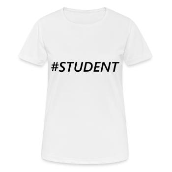 #STUDENT - Women's Breathable T-Shirt - white - Front - AI Model Female 172 dark (172cm)