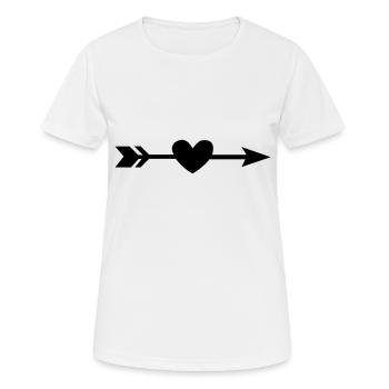 heart arrow arrow direction - Women's Breathable T-Shirt - white - Front - AI Model Female 172 dark (172cm)