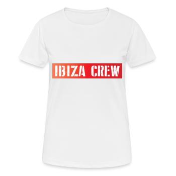 Ibiza Crew - Frauen T-Shirt atmungsaktiv - Weiß - Vorne - AI Model Female 172 dark (172cm)