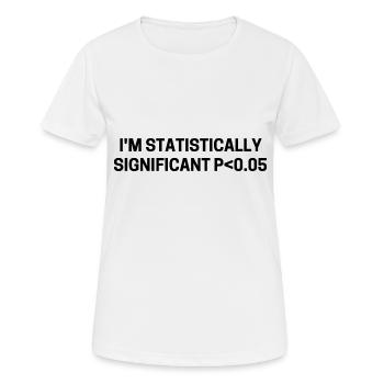 i'm statistically significant p<0.05 - Women's Breathable T-Shirt - white - Front - AI Model Female 172 dark (172cm)