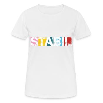 Stabil - Frauen T-Shirt atmungsaktiv - Weiß - Vorne - AI Model Female 172 dark (172cm)