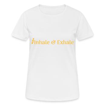 Dictons inspirez et expirez - T-shirt respirant Femme - blanc - Devant - AI Model Female 172 dark (172cm)