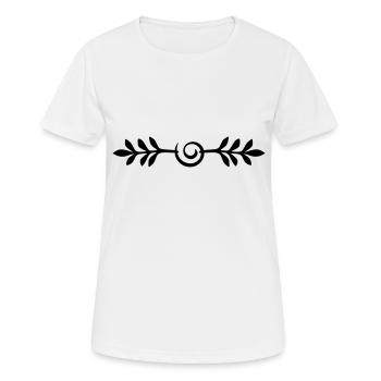 Ligne de brindilles Squiggles - T-shirt respirant Femme - blanc - Devant - AI Model Female 172 dark (172cm)