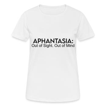 APHANTASIA OUT OF SIGHT OUT OF MIND - Women's Breathable T-Shirt - white - Front - AI Model Female 172 dark (172cm)