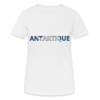 Flagge der Antarktis - Frauen T-Shirt atmungsaktiv - Weiß - Vorne - AI Model Female 172 dark (172cm)