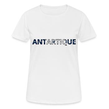 Drapeau Antarctique - T-shirt respirant Femme - blanc - Devant - AI Model Female 172 dark (172cm)