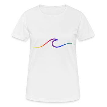 Vague vague Surf Eau Rat Surfer - T-shirt respirant Femme - blanc - Devant - AI Model Female 172 dark (172cm)