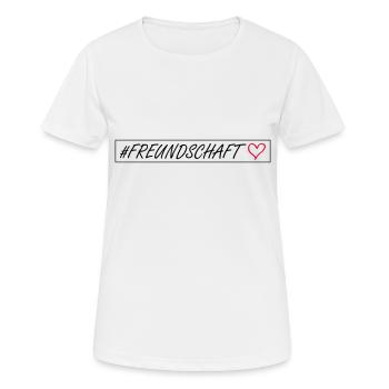 Cœur de l’amitié - T-shirt respirant Femme - blanc - Devant - AI Model Female 172 dark (172cm)