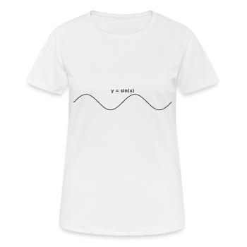 sinus graph design - Frauen T-Shirt atmungsaktiv - Weiß - Vorne - AI Model Female 172 dark (172cm)