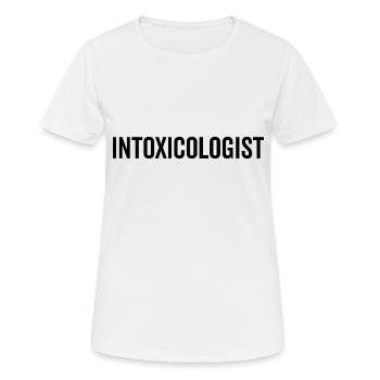 Intoxicologue - T-shirt respirant Femme - blanc - Devant - AI Model Female 172 dark (172cm)